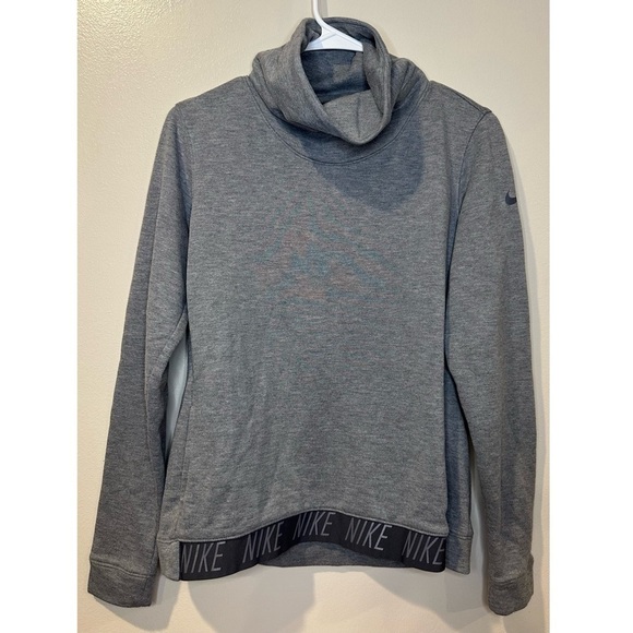 Nike Women’s Dry Cowl Neck Training‎ Sweatshirt Size Small Dark Grey - Picture 1 of 5